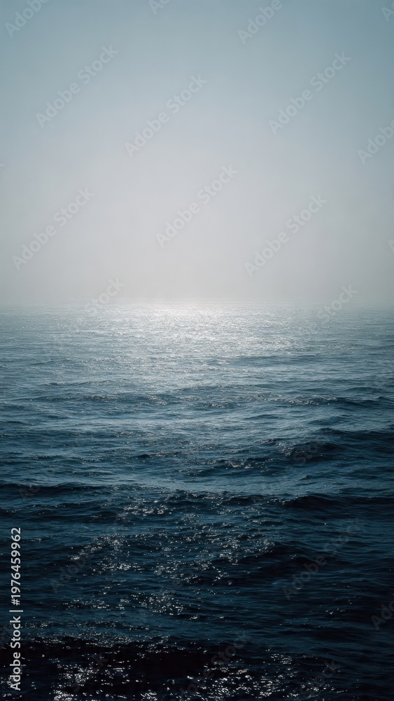 Fototapeta premium Sunlight Glittering on Calm Ocean Surface