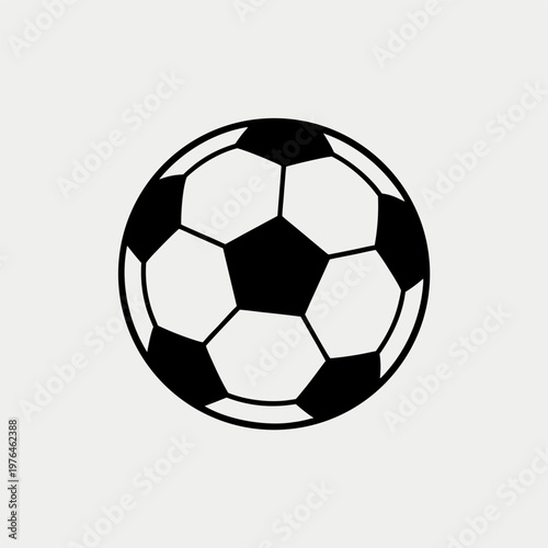 Classic Black and White Soccer Ball Illustration