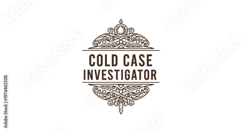 Vintage Cold Case Investigator Emblem - Detective, Mystery, Investigation Badge