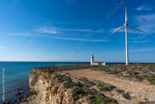 Bozcaada, Çanakkale Castle, town center architecture and environmental details, wind turbines located on the west of the island.