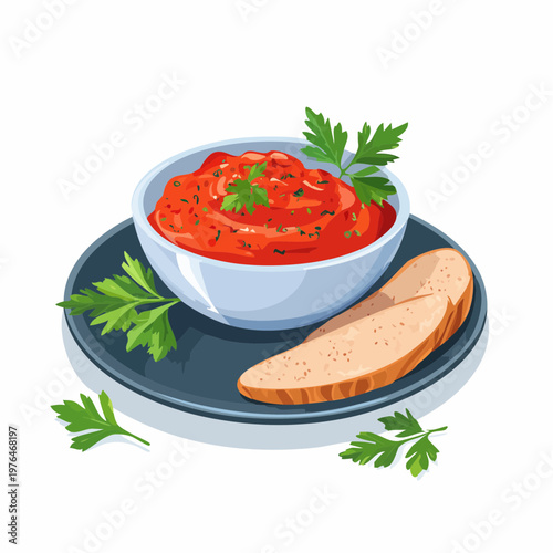 Lyutenitsa Aufstrich modern serviert