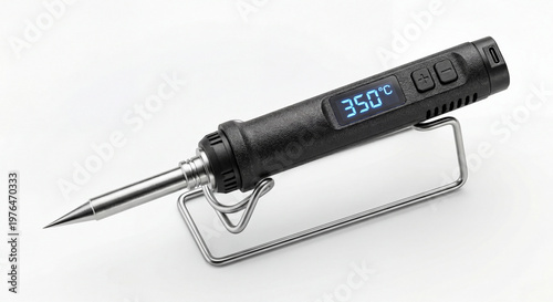 Cordless Digital Soldering Iron with LCD Display Showing 350°C