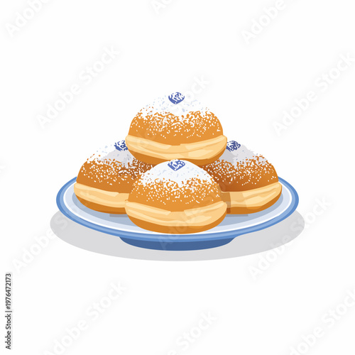 Mekitsi mit Puderzucker