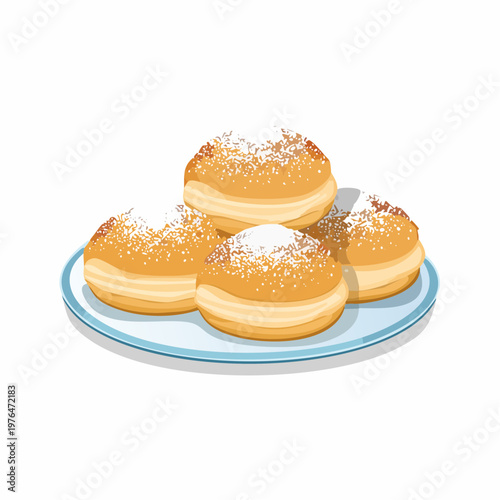 Mekitsi mit Puderzucker