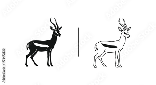 Antelope Species Comparison Guide Vector