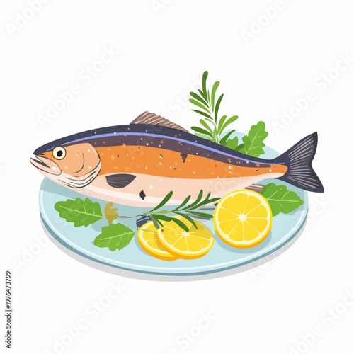 Gegrillte Forelle mit Kräutern