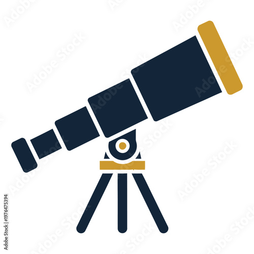 Telescope on Tripod for Observing Stars and Distant Objects in the Sky