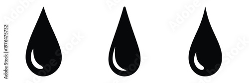 blood drip silhouette set vector illustration