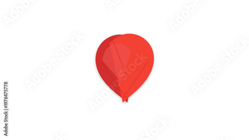 A red heart with a white background