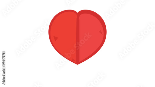 A heart with a broken side