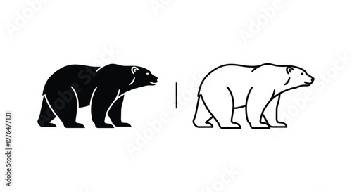 Black vs White Bear Comparison Guide Vector