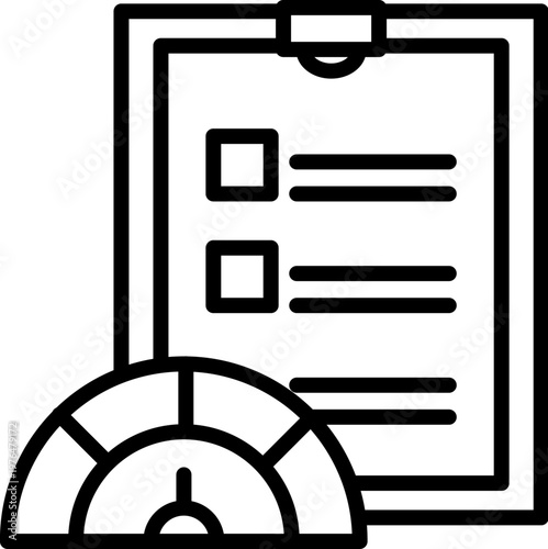 Benchmarking line icon