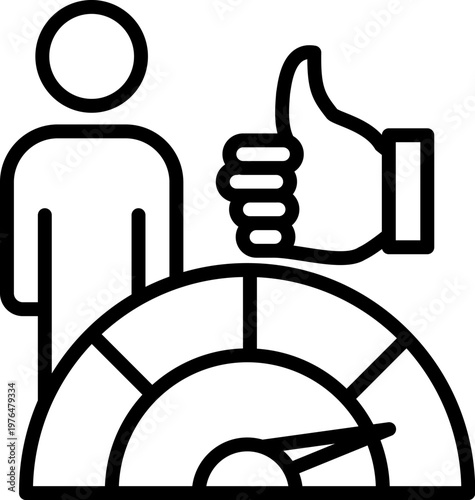 Performance Appraisal line icon