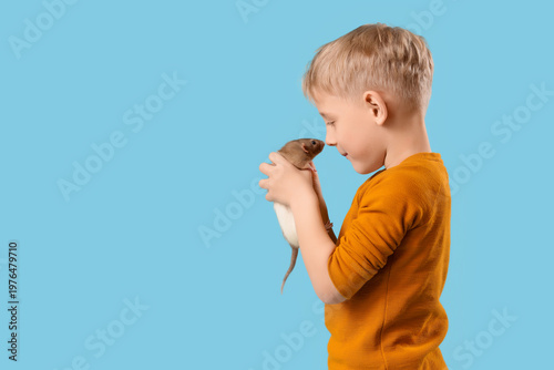 Happy little boy with cute ...