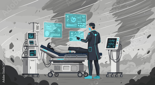 Futuristic Medical Technology Enhancing Patient Care.
