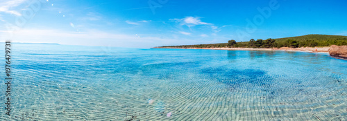 Parzine Beach, Ilovik, Croatia, in springtime