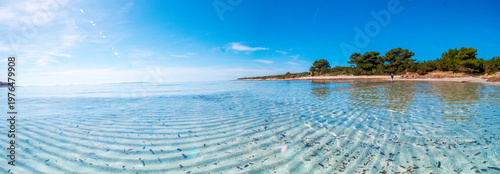 Parzine Beach, Ilovik, Croatia, in springtime