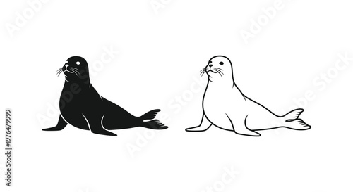 SEO-Optimized Seal Illustration Guide Vector
