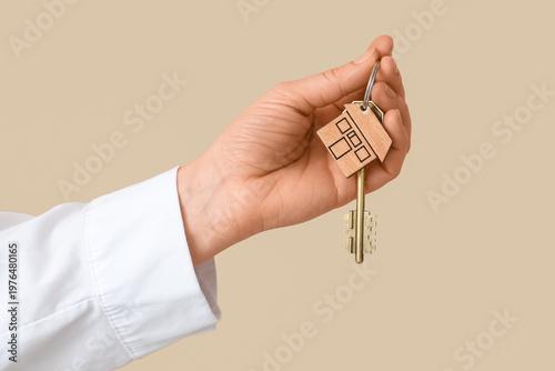Hand of real estate agent h...