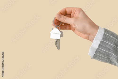 Hand of real estate agent h...