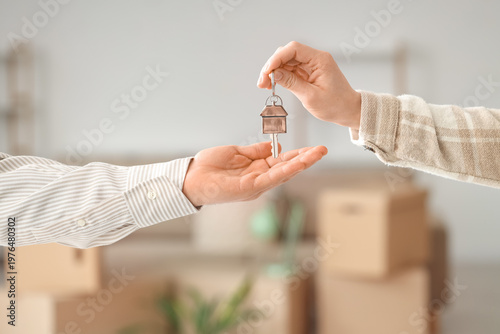 Realtor giving keys from fl...