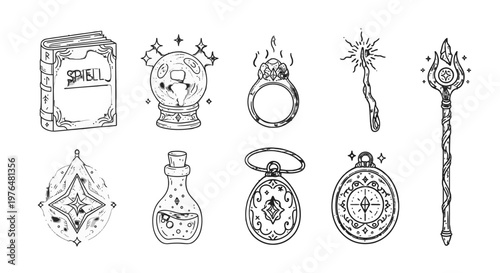 Collection of mystical and magical objects.