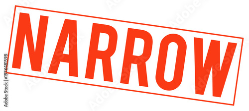 Фотография Red narrow stamp text on transparent background