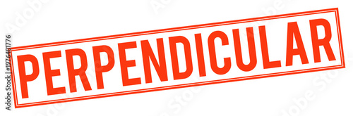Foto Large red perpendicular stamp text on transparent background