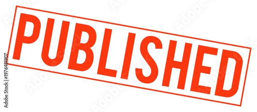 Photos Red published stamp on transparent background