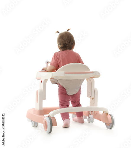 Cute little baby girl using...
