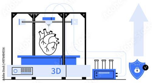 3D printing. 3D printing drives medical innovation with a heart model . 3D printing technologies ensure precision and healthcare advancements. For biotech, healthcare, research, and innovation