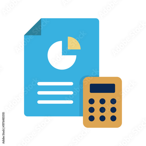 Investment budgeting and financial planning flat color icon
