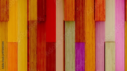 Colorful painted wooden planks abstract background texture