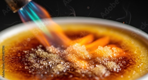 Caramelizing Sugar in a Pan with Flame.