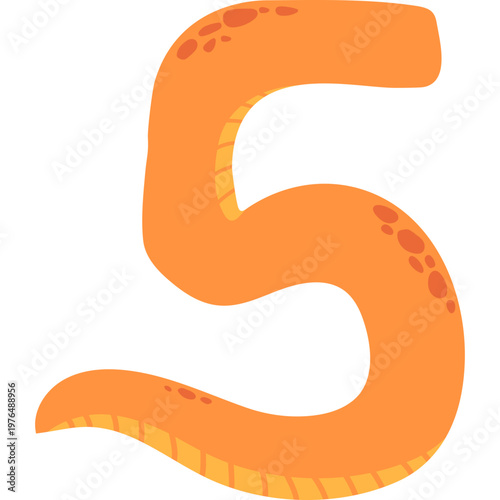 Five Number Dinosaur Alphabet Illustration