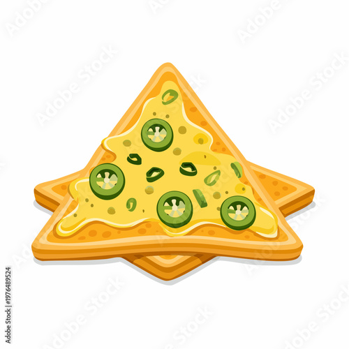 Nachos mit Käse und Jalapeños