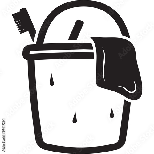 Cleaning Bucket Tools Icon