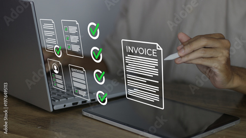 Photography Managing digital invoices and financial documentation through an automated system