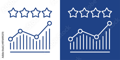 Reputation Growth Blue And White Icon Style Collection