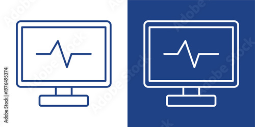 Status Display Blue And White Icon Style Collection