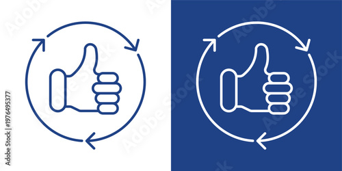 Credibility Trust Blue And White Icon Style Collection