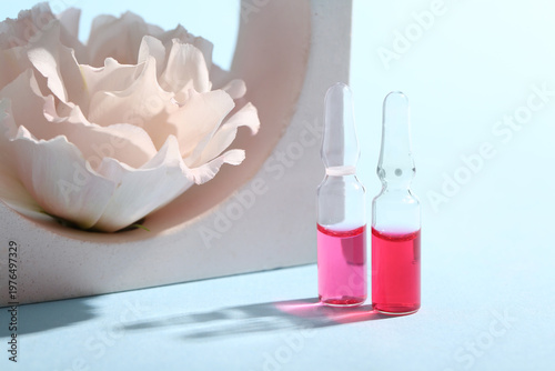 Glass ampoules and flower o...