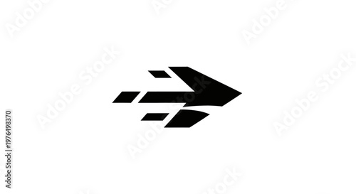 Abstract Arrow Symbol Representing Speed and Direction.