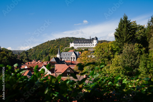 Panorama Stadt und Schloss Stolberg im Harz, Sachsen-Anhalt