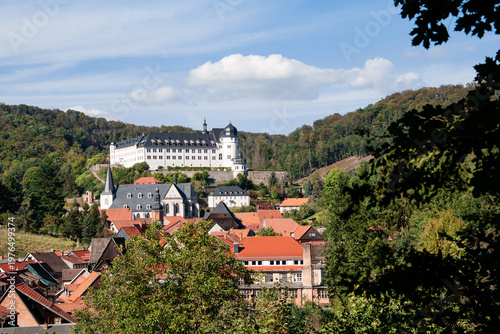 Panorama Stadt und Schloss Stolberg im Harz, Sachsen-Anhalt