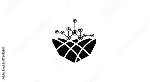 Abstract representation of global network connections and data flow.