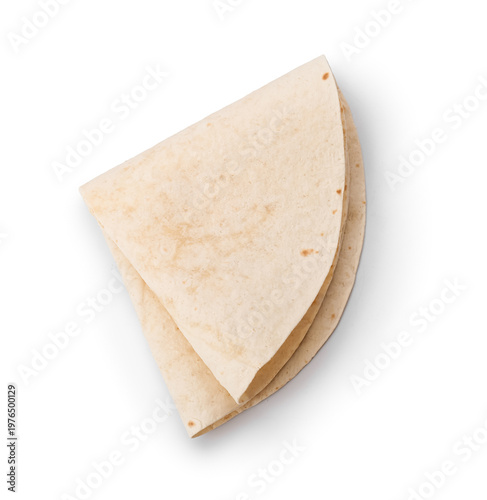 Fresh thin lavash on white ...