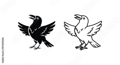 BlackAndWhiteBirdSymbolDesignsIdeas Vector