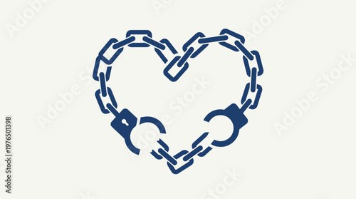 Broken Shackles with Heart Shape