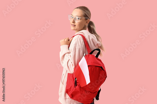 Female student with backpac...